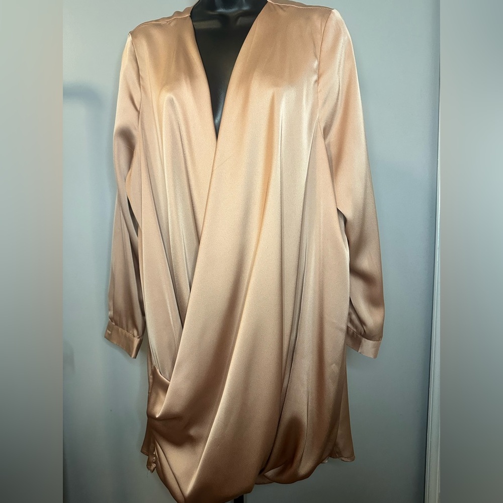 Elegant Satin Dress in Champagne
